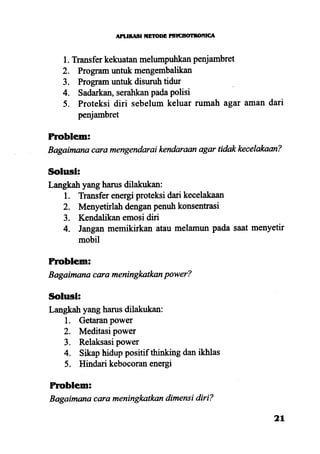 Aplikasi energi kesadaran