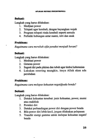 Aplikasi energi kesadaran