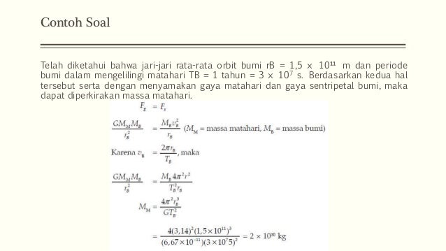Aplikasi hukum gravitasi ~ SMA kelas XI