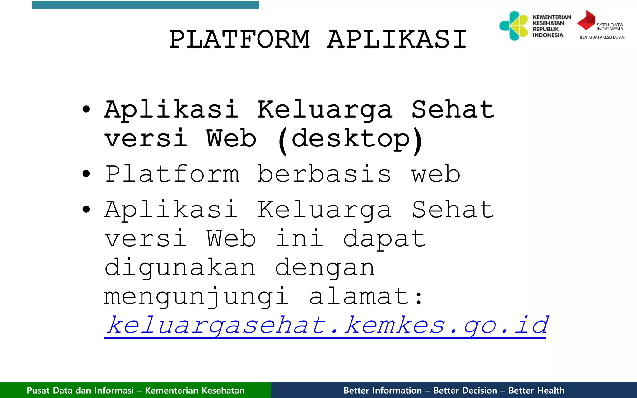 Versi Program Web Aplikasi keluarga sehat versi web | PPTX