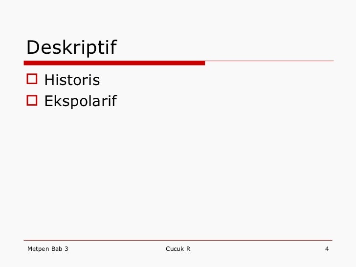 Aplikasi metode penelitian