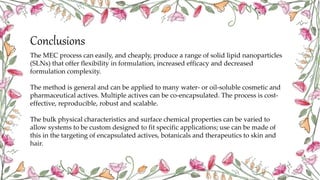 Microencapsulation for Cosmetic Application | PPTX