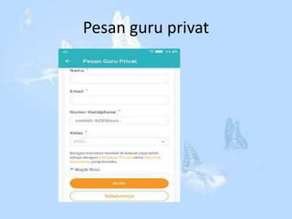 Pesan guru privat
 