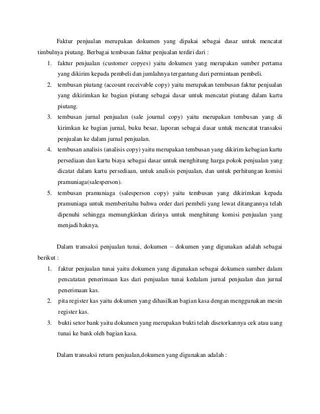 pada disebut tembusan pembungkus surat pengiriman barang yang ditempelkan order (sia) siklus pendapatan Aplikasi