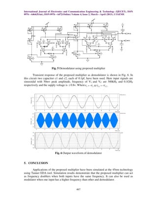 Apllictaions of improved gilbert multiplier 2 | PDF