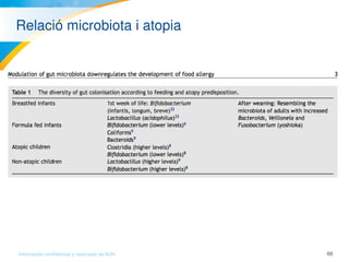 66Información confidencial y reservada de MJN
Relació microbiota i atopia
 