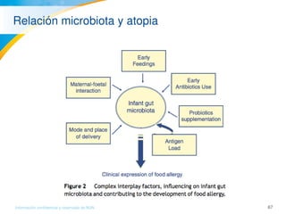 67Información confidencial y reservada de MJN
Relación microbiota y atopia
 