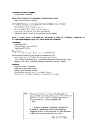 CURITIBA
DEZEMBRO 2006

 