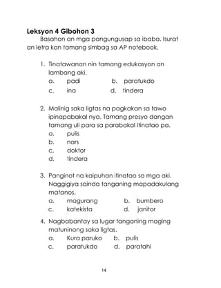 Grade 2 Araling Panlipunan Bikol Lm
