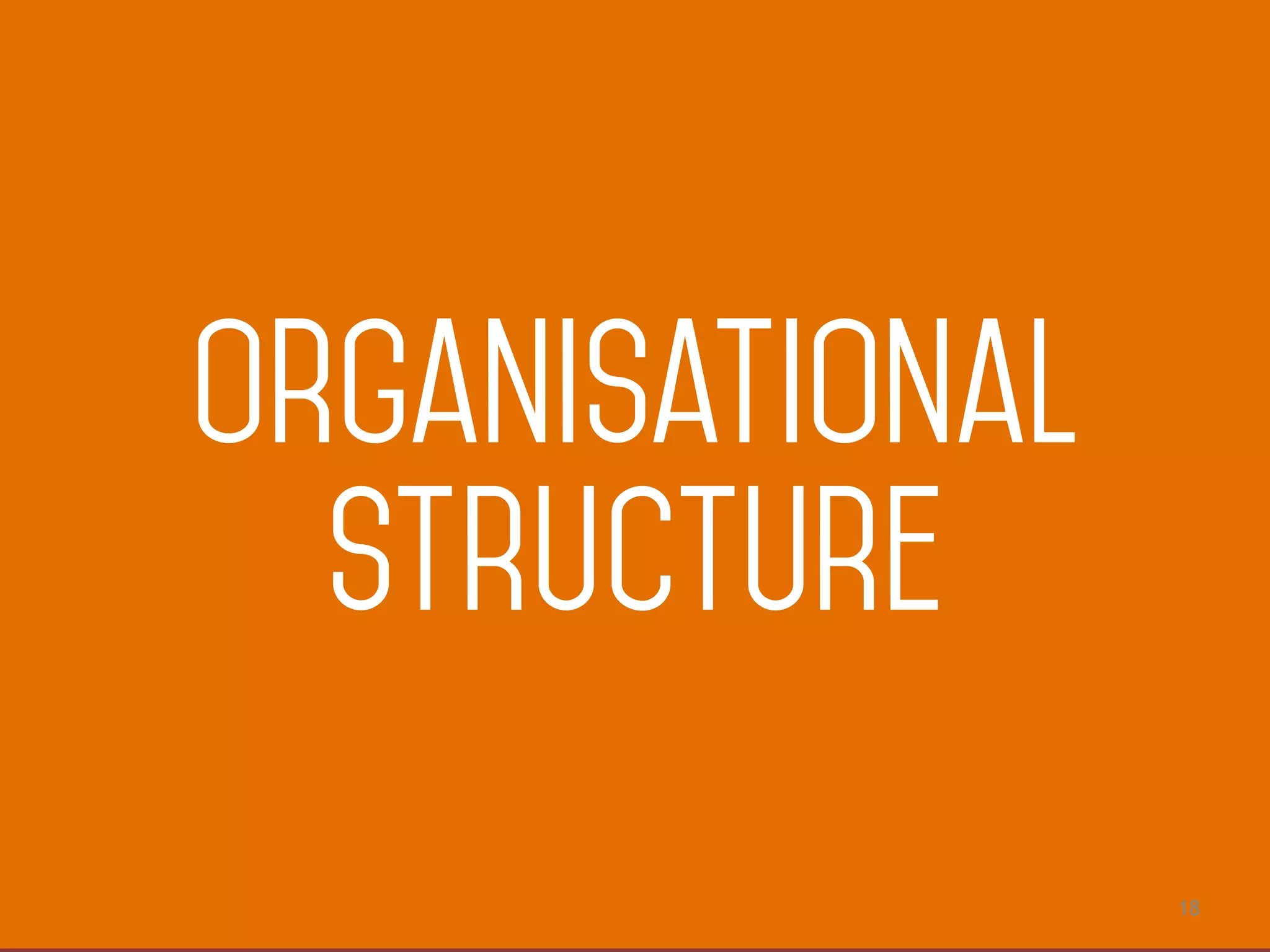 18
organisational
structure