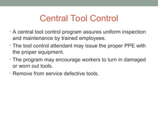 Clean Tool Control Program apm-et13e-chapter-20-hand-and-portable-power-tools.ppt