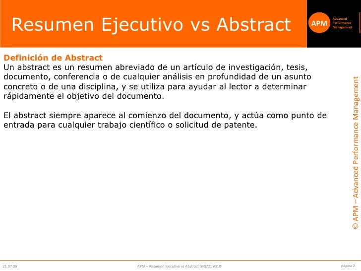 Executive Summary Vs Abstract V010 Cli