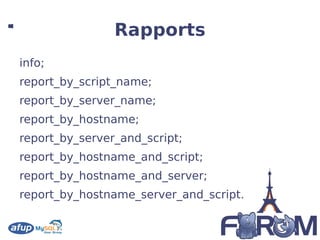 Monitoring : Pourquoi ? Besoin en terme de disponibilité grandissant. 