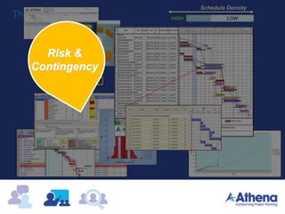 The Project Planner
Schedule Density
HIGH MEDIUM LOW
Risk &
Contingency
 