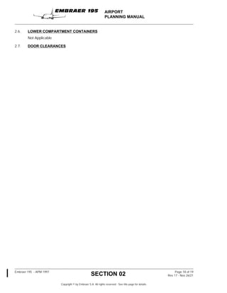Airplane Planning Manual Embraer series 195 | PDF