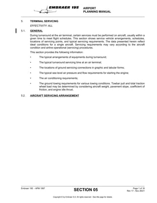 Airplane Planning Manual Embraer series 195 | PDF