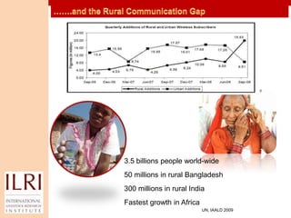 Mobile-enabled service delivery in livestock value chains: a new competence area for ILRI?