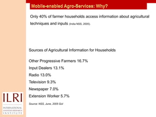 Mobile-enabled service delivery in livestock value chains: a new competence area for ILRI?