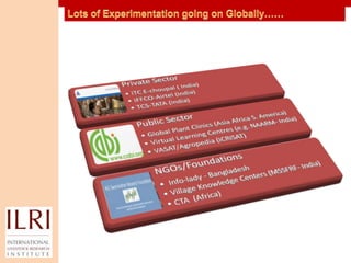 Mobile-enabled service delivery in livestock value chains: a new competence area for ILRI?