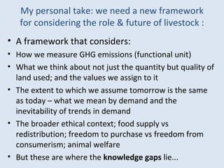 Livestock in the developed world:  Good? Bad? Or a mixed bag?