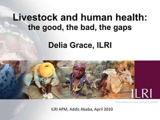 Livestock and human health:  the good, the bad, the gaps Delia Grace, ILRI ILRI APM, Addis Ababa, April 2010 