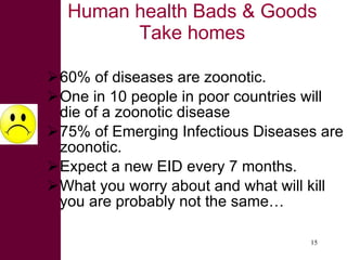 Livestock and human health: The good, the bad, the gaps