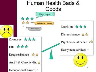 Livestock and human health: The good, the bad, the gaps