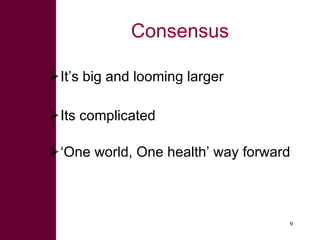 Livestock and human health: The good, the bad, the gaps