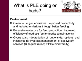 Livestock goods and bads: Perspectives from ILRI research