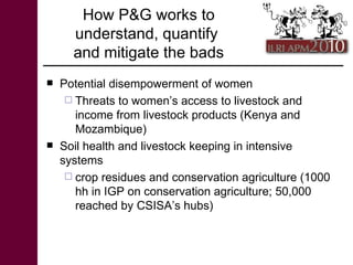 Livestock goods and bads: Perspectives from ILRI research
