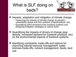 Livestock goods and bads: Perspectives from ILRI research