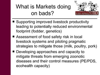 Livestock goods and bads: Perspectives from ILRI research