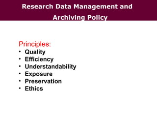 Data management: expose, preserve, protect