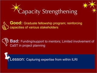 ILRI Partnerships and Communications: The Goods and the bads