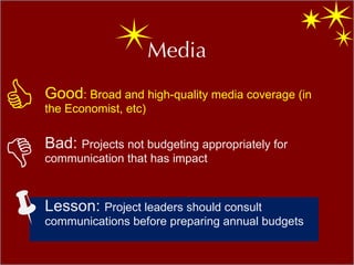 ILRI Partnerships and Communications: The Goods and the bads