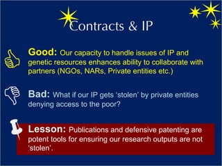 ILRI Partnerships and Communications: The Goods and the bads