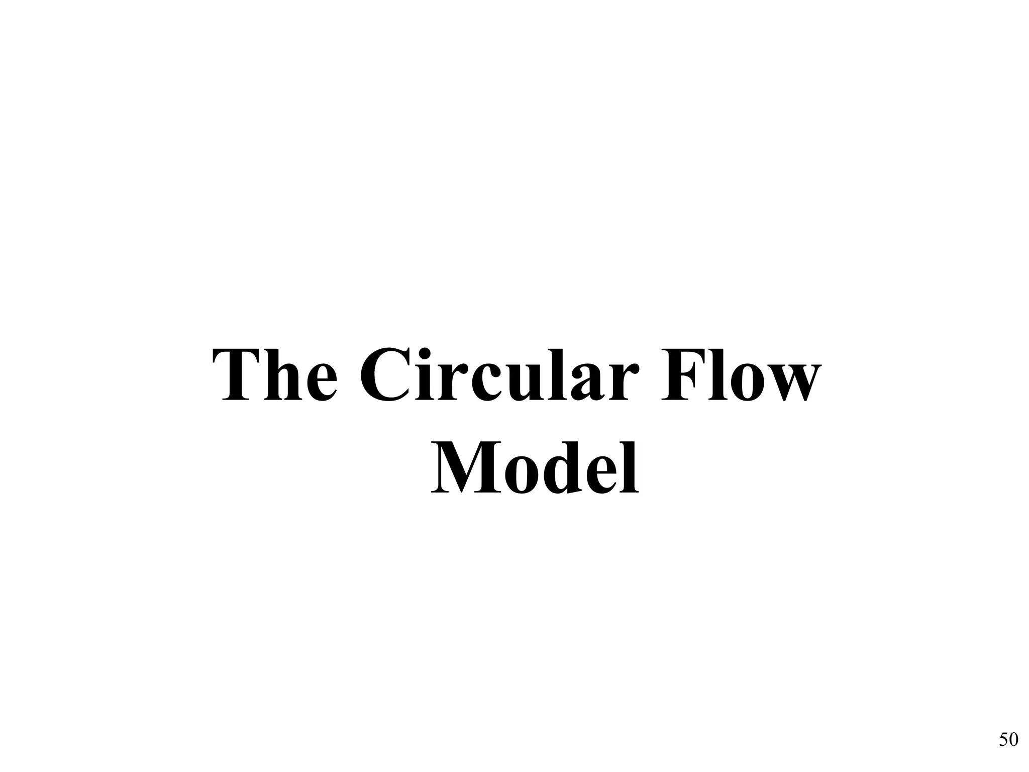 The Circular Flow
Model
50
 
