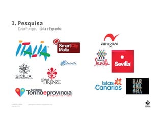 1. Pesquisa
Caso Europeu: Itália e Espanha
A MARCA LISBOA
Copyright 2013
www.amarcalisboa.wordpress.com
 