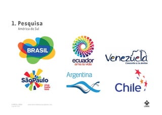 1. Pesquisa
América do Sul
A MARCA LISBOA
Copyright 2013
www.amarcalisboa.wordpress.com
 