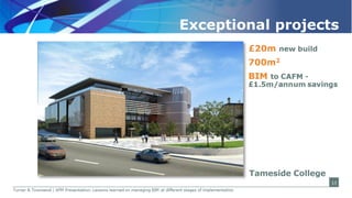 Lessons learned on managing BIM at different stages of implementation