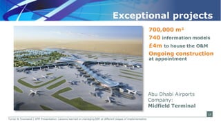 Lessons learned on managing BIM at different stages of implementation