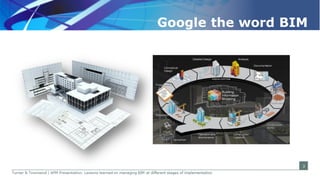 Lessons learned on managing BIM at different stages of implementation