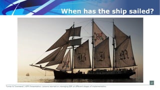 Lessons learned on managing BIM at different stages of implementation