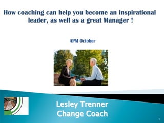 APM October

Lesley Trenner
Change Coach

1

 