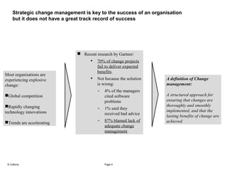 Strategic Change Management in Large Organisations - Brian Martin | PPT