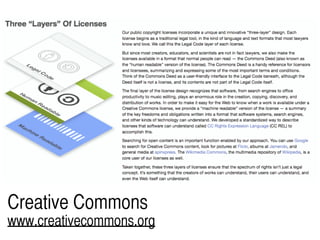 Creative Commons
www.creativecommons.org
 