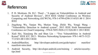 Vulnerabilities in Android | PPTX