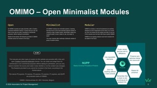 © 2024 Association for Project Management 5
OMIMO – Open Minimalist Modules
 