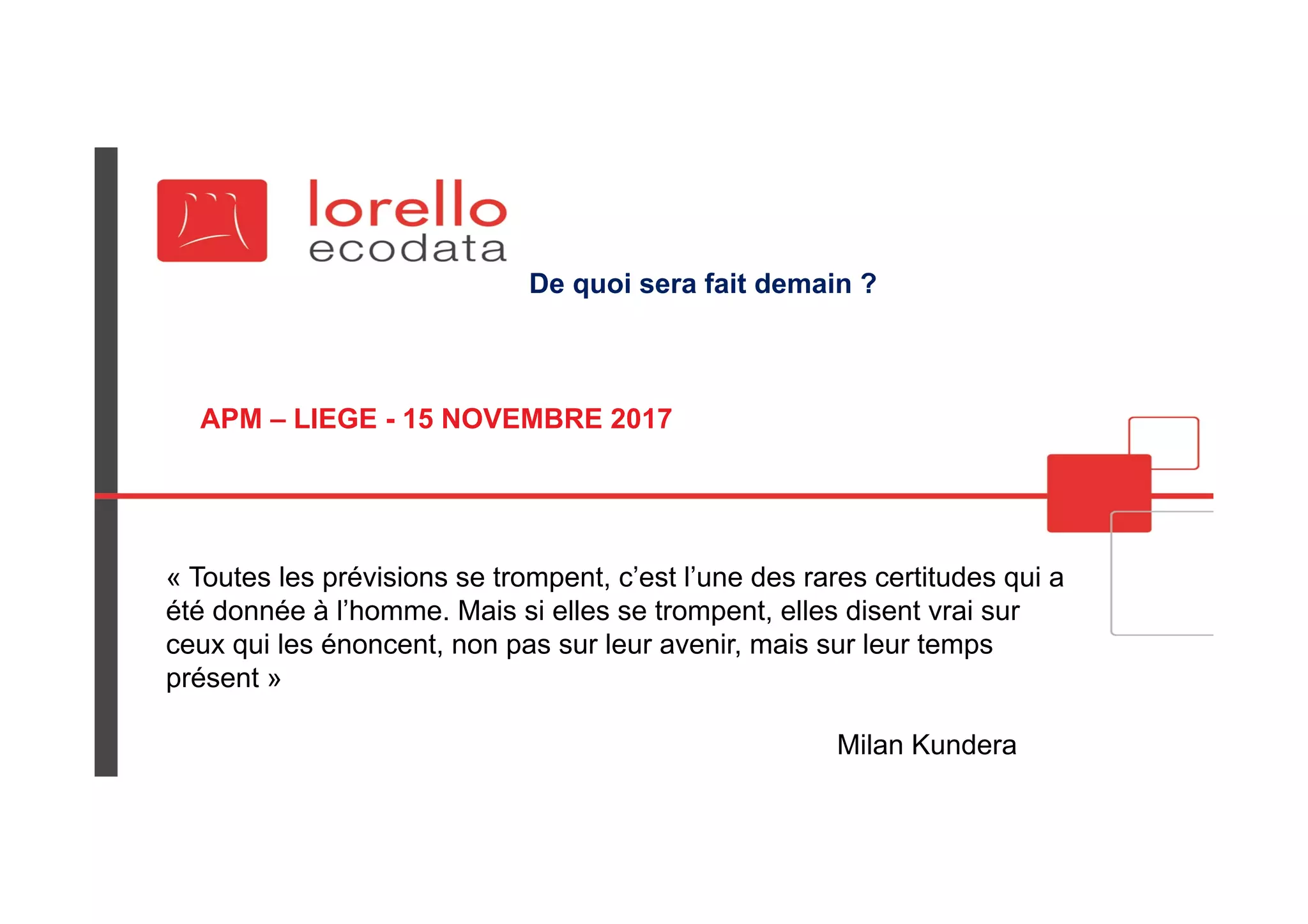 De quoi sera fait demain ? | PDF