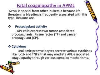 Acute Promyelocytic Leukaemia | PPTX